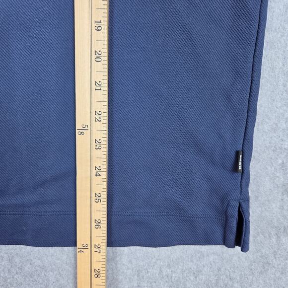 BOSS by Hugo Boss Mens Medium Navy Blue Quarter Zip Pullover Slim Fit - Picture 10 of 11